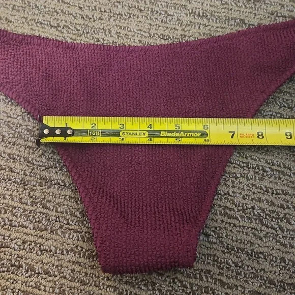 Tori Praver Lanai Textured Cheeky Bikini Bottoms Size Large